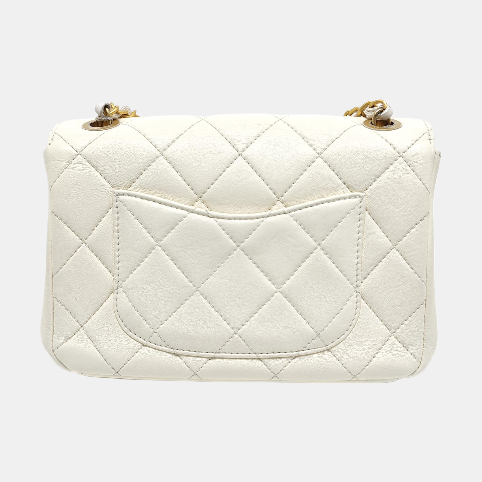 Quilted Lambskin White