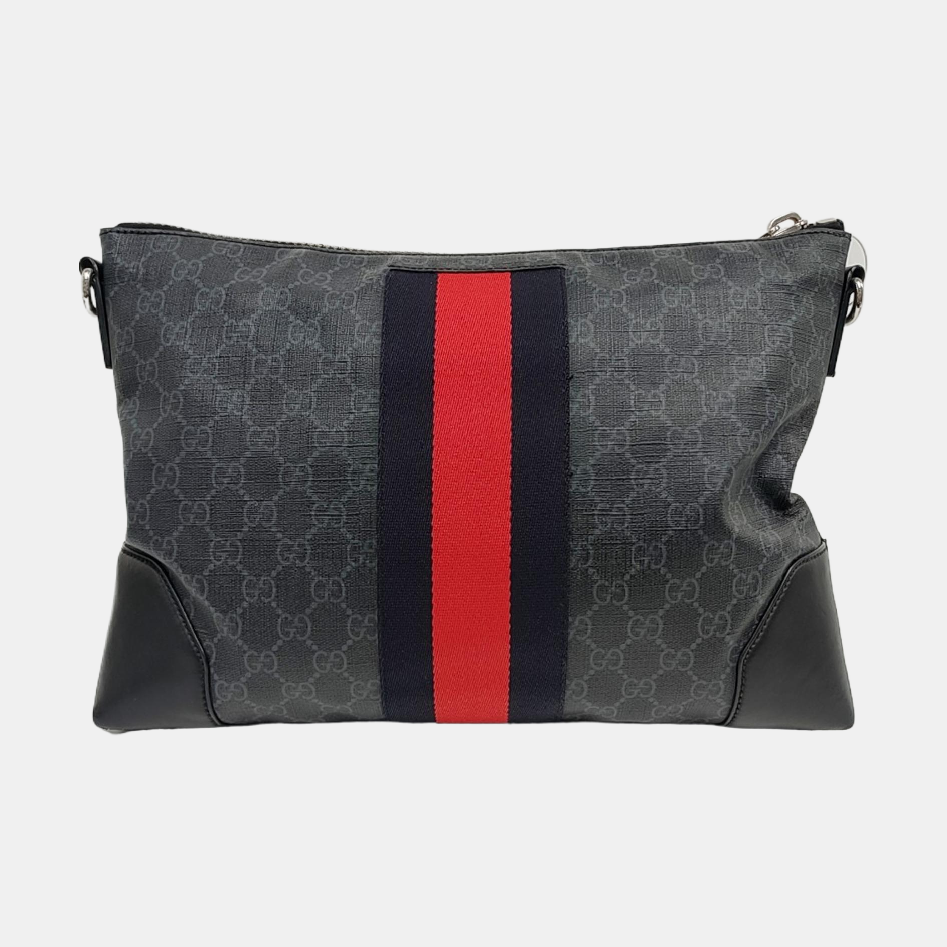 GG Supreme Monogram Coated Canvas Gray