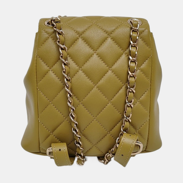 DUMA Small Quilted Calfskin Green