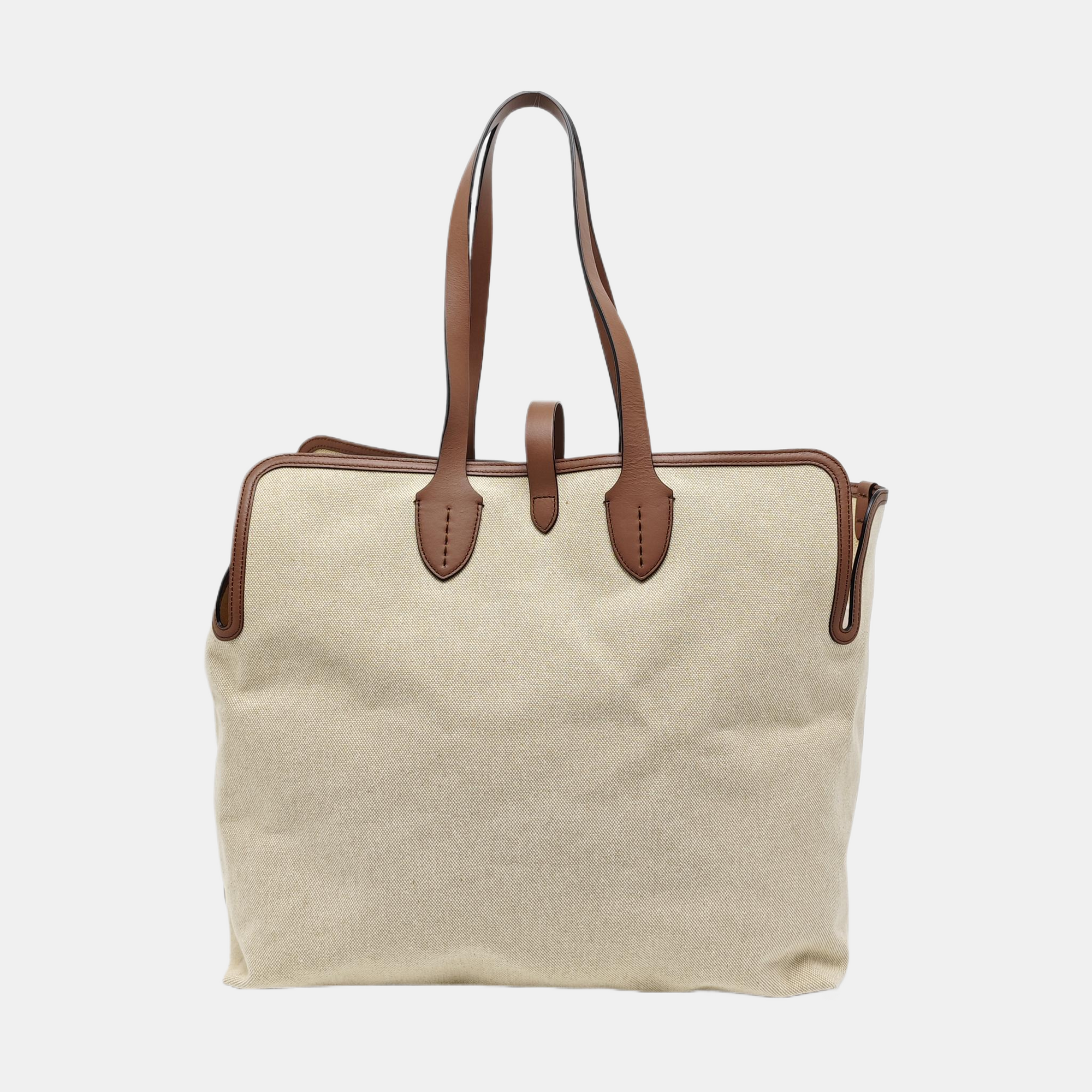 The Belt Large Canvas Beige