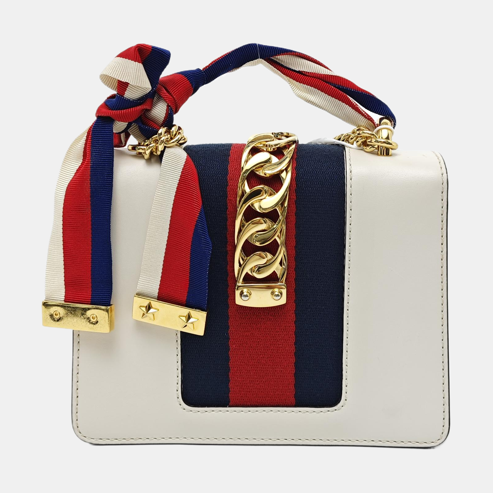 Authenticated pre-owned  Sylvie Mini Calfskin White - Shoulder Bag at Looply