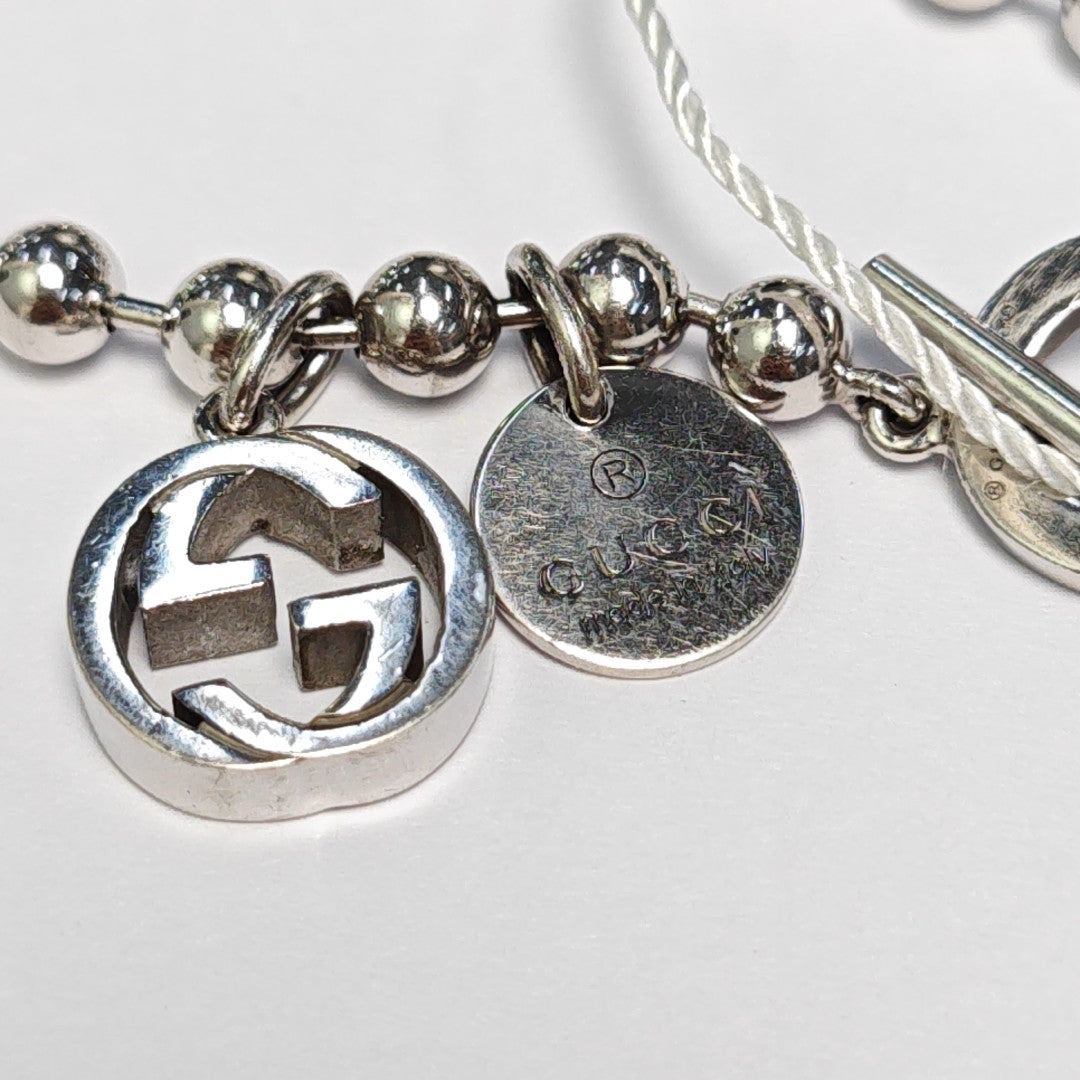 Interlocking G 925 Sterling Silver Bracelet