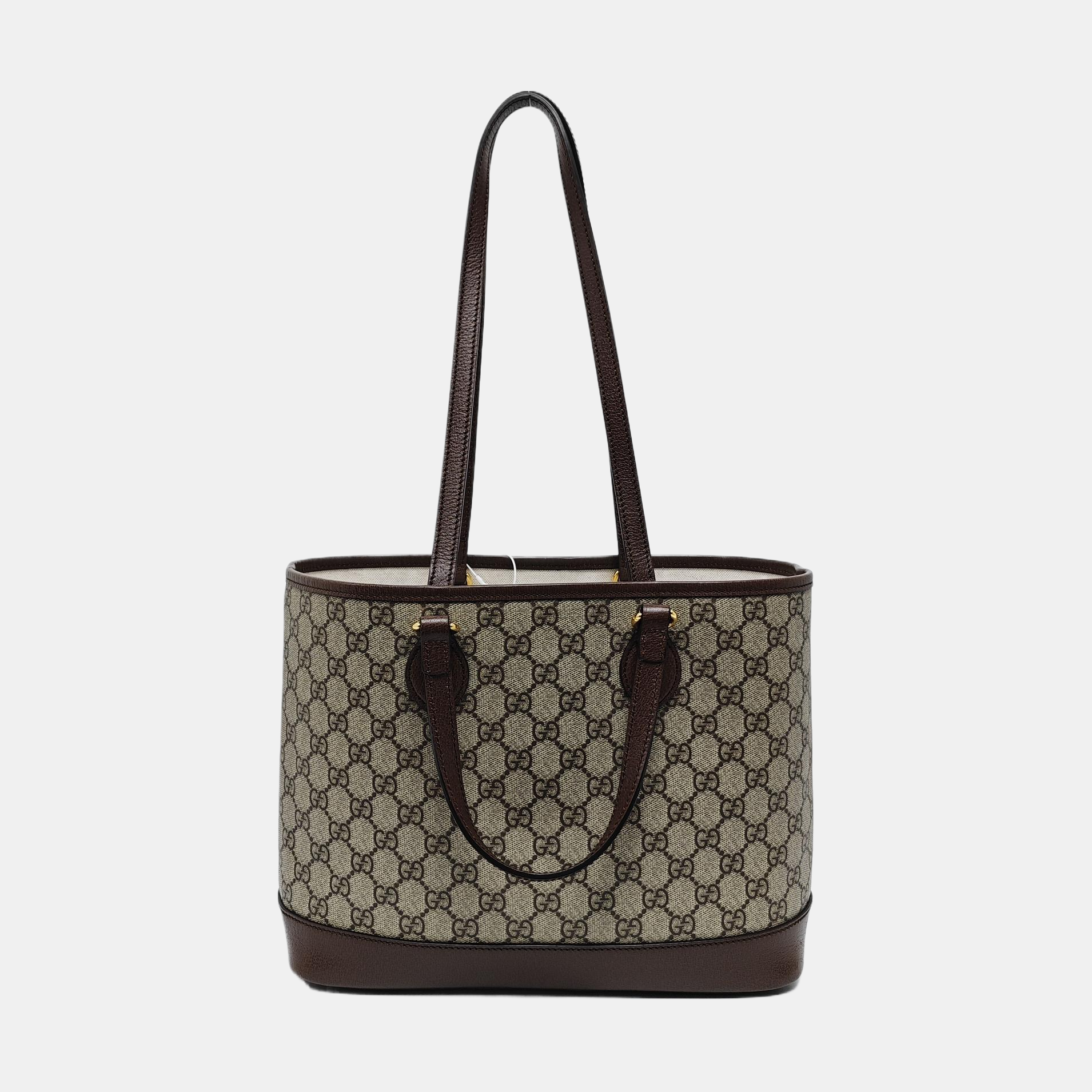 Ophidia Medium Monogram Coated Canvas Beige