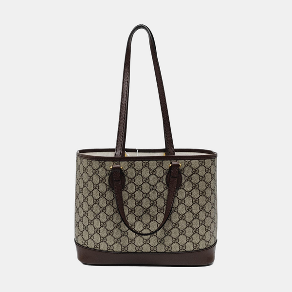 Ophidia Medium Monogram Coated Canvas Beige