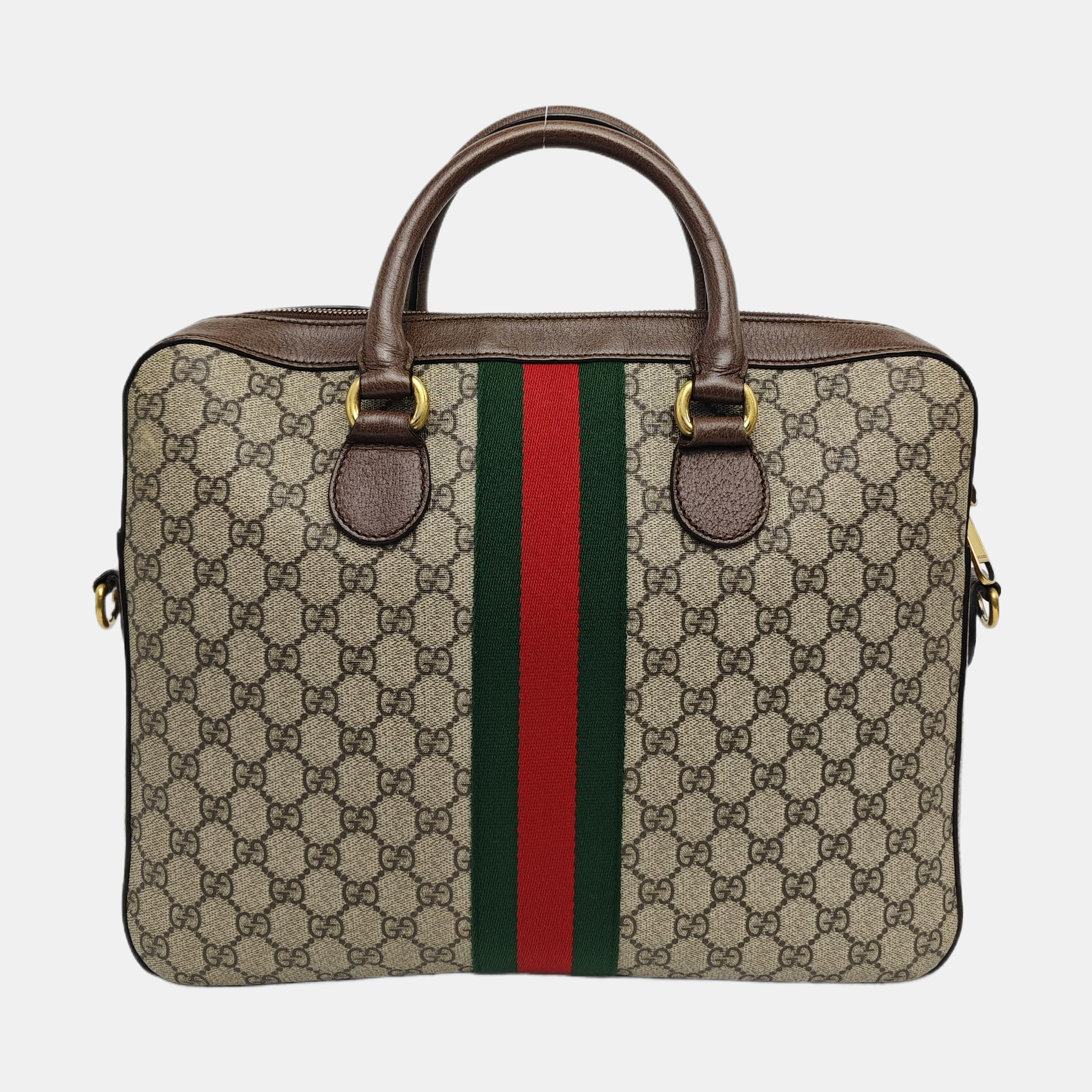 Ophidia Large Monogram Coated Canvas Beige