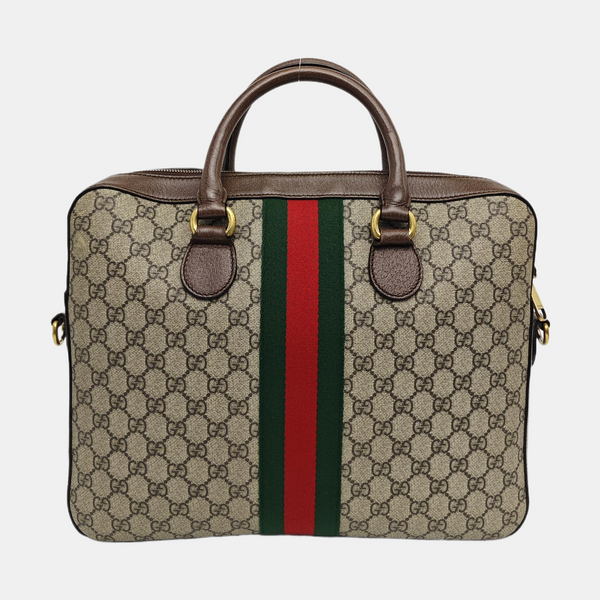 Ophidia Large Monogram Coated Canvas Beige