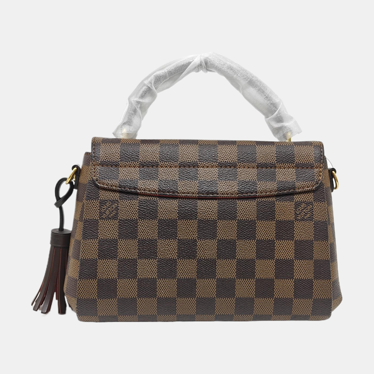 CROISETTE Damier Ebene Coated Canvas Brown