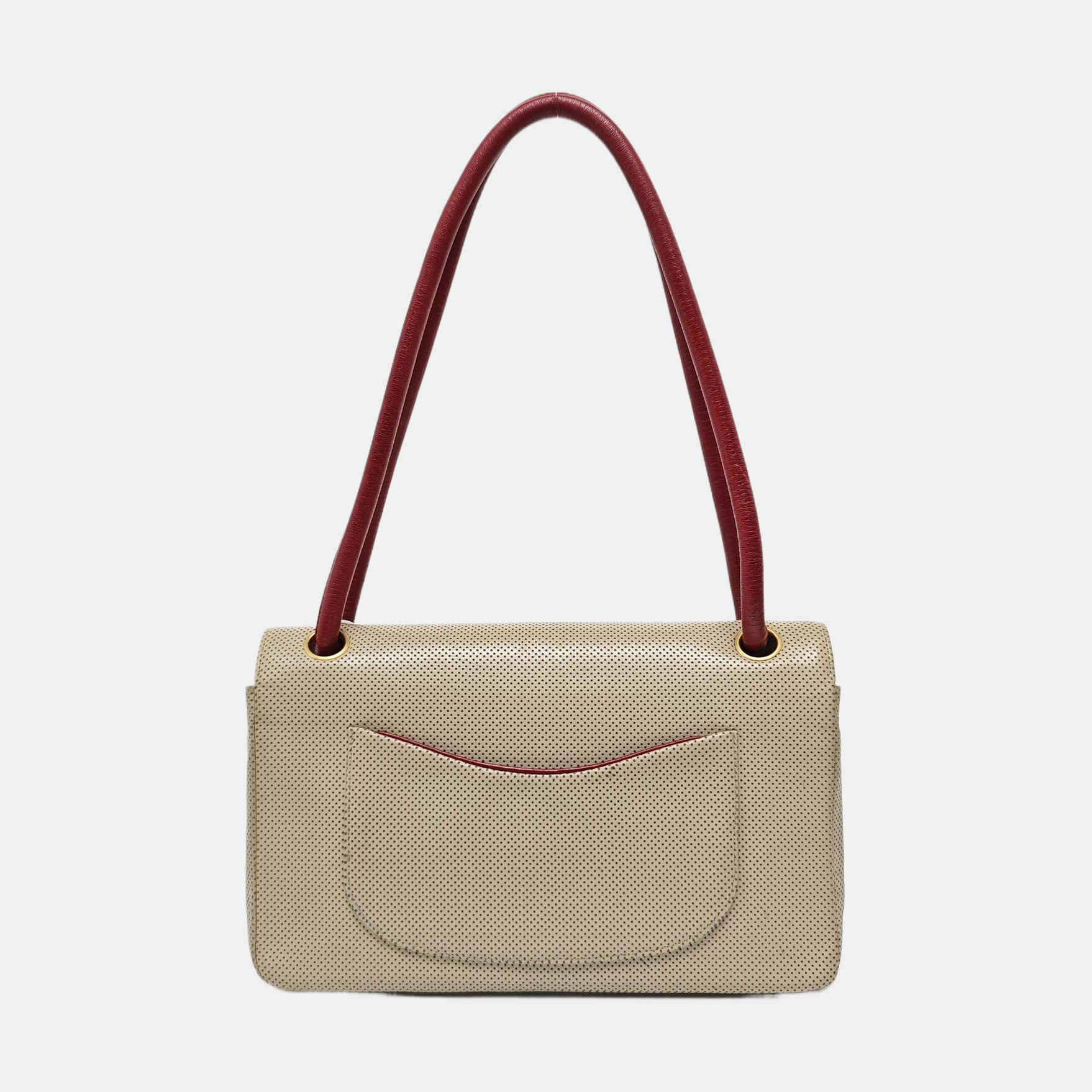 Calfskin Shoulder Bag Medium Beige