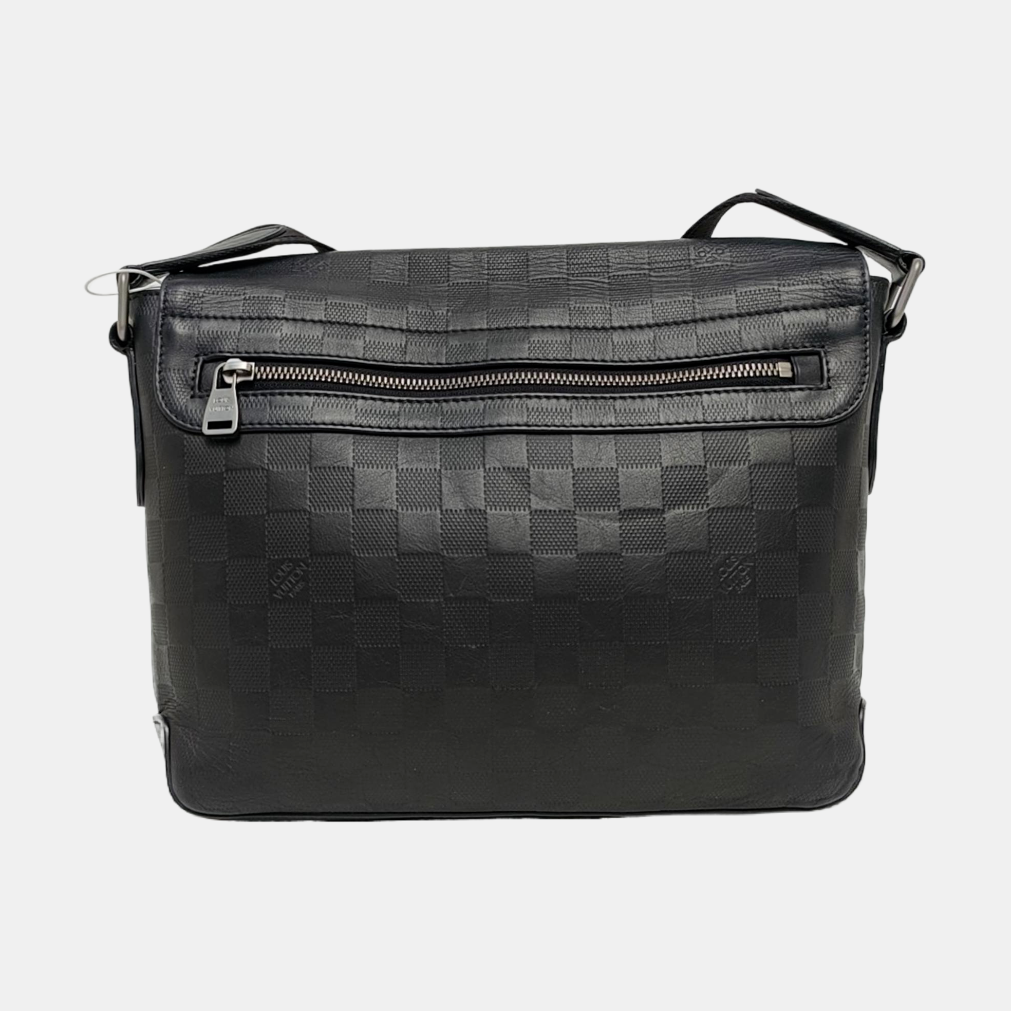DISTRICT PM Damier Graphite Calfskin Black