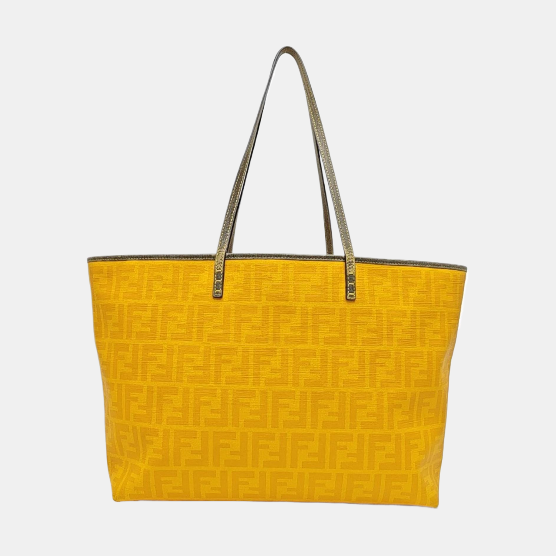 Coated Canvas Tote Bag Gold