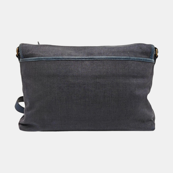 Fabric Shoulder Bag Blue