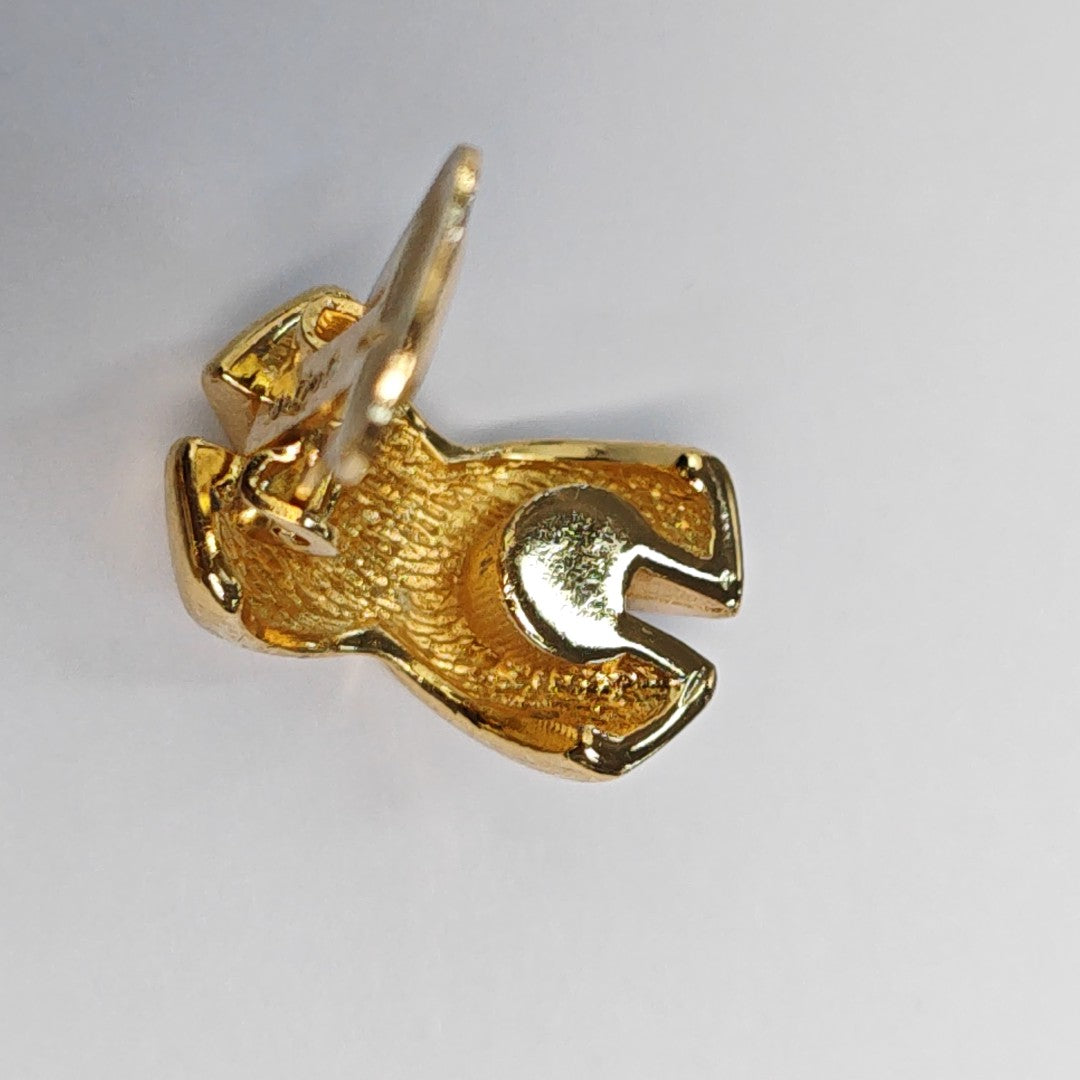 Twist Round Metal Gold Clip On Earrings