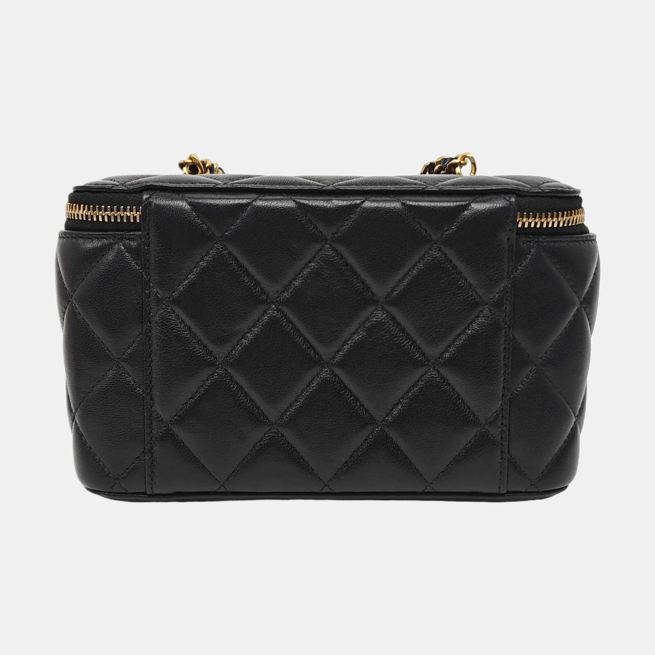 VANITY CASE Small Quilted Lambskin Black