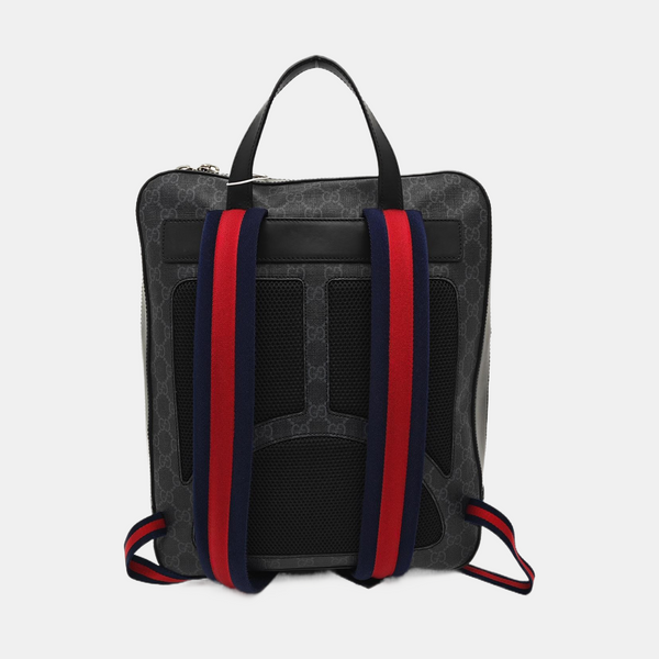 Monogram Coated Canvas Backpack Black