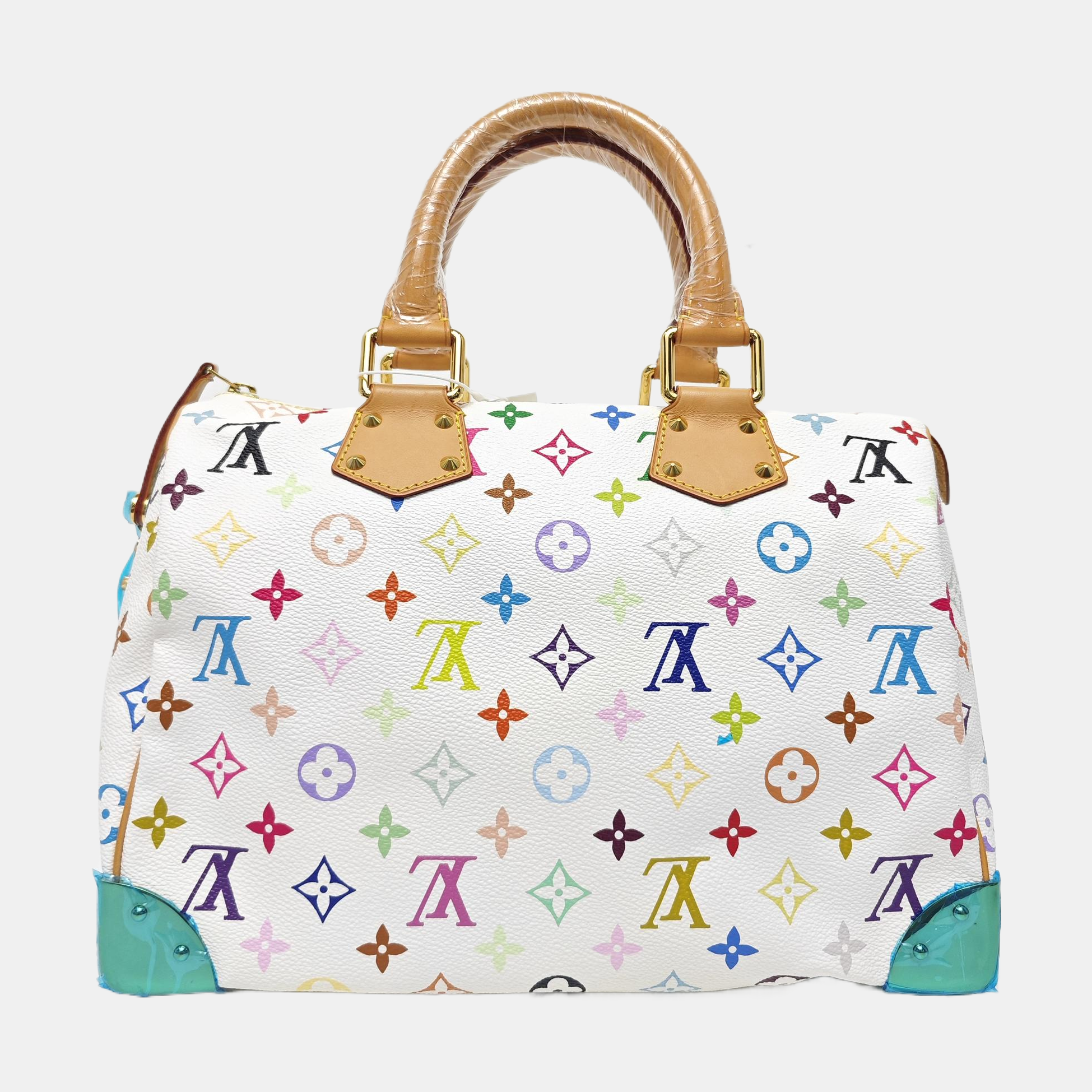 LV × TM SPEEDY 30 Monogram Coated Canvas White