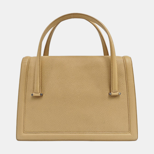 Calfskin Top Handle Bag Beige