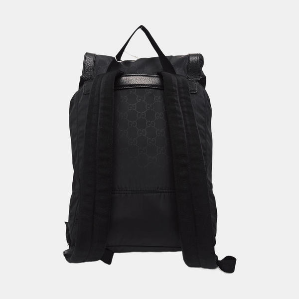 Monogram Nylon Backpack Medium Black