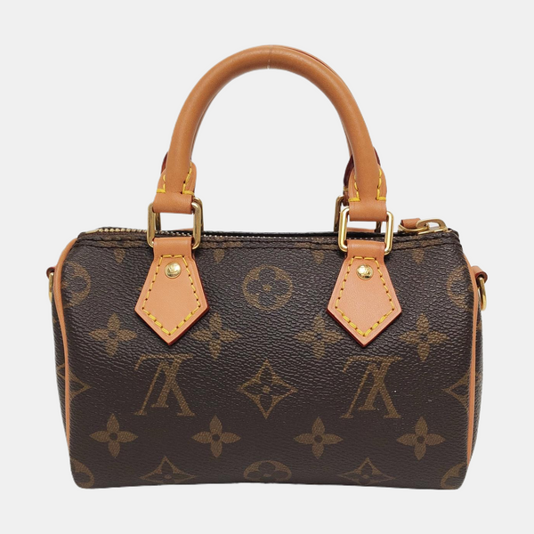 SPEEDY Nano Monogram Coated Canvas Brown