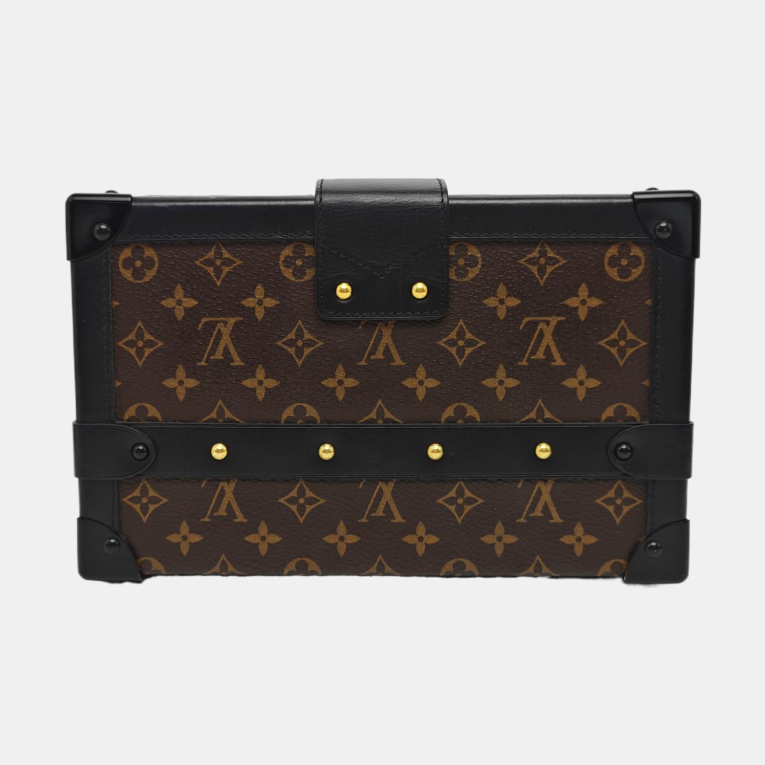 PETITE MALLE Monogram Coated Canvas Brown