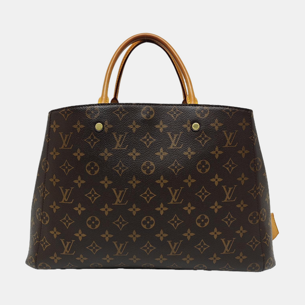 MONTAIGNE GM Monogram Coated Canvas Brown