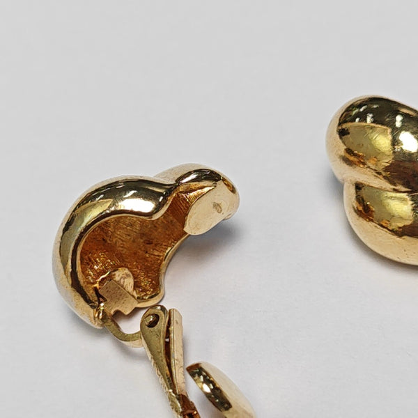 Metal Gold Clip On Earrings