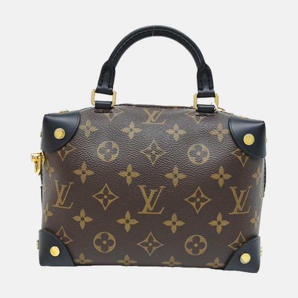 PETITE MALLE Monogram Coated Canvas Brown