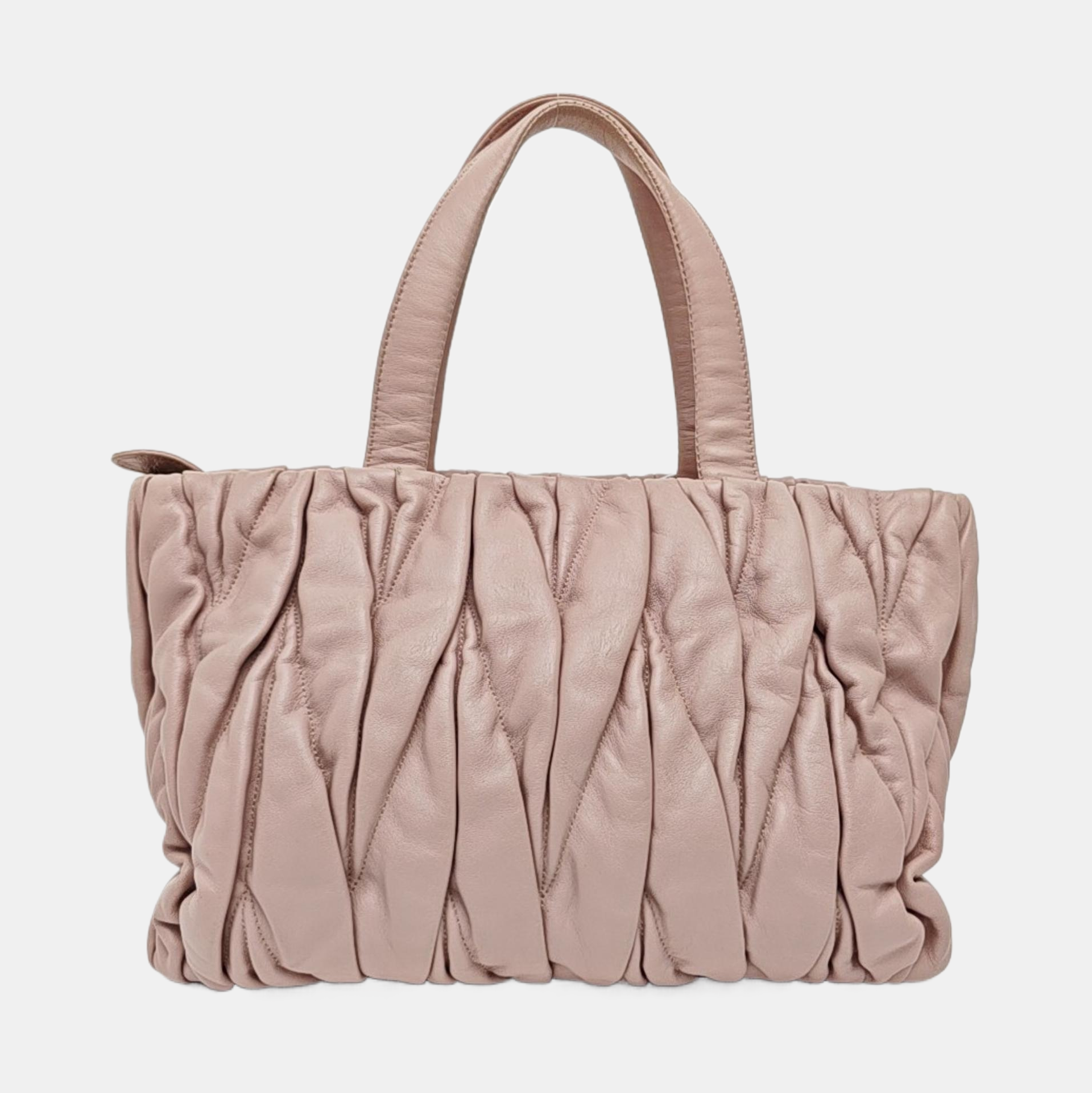 Quilted Lambskin Tote Bag Pink