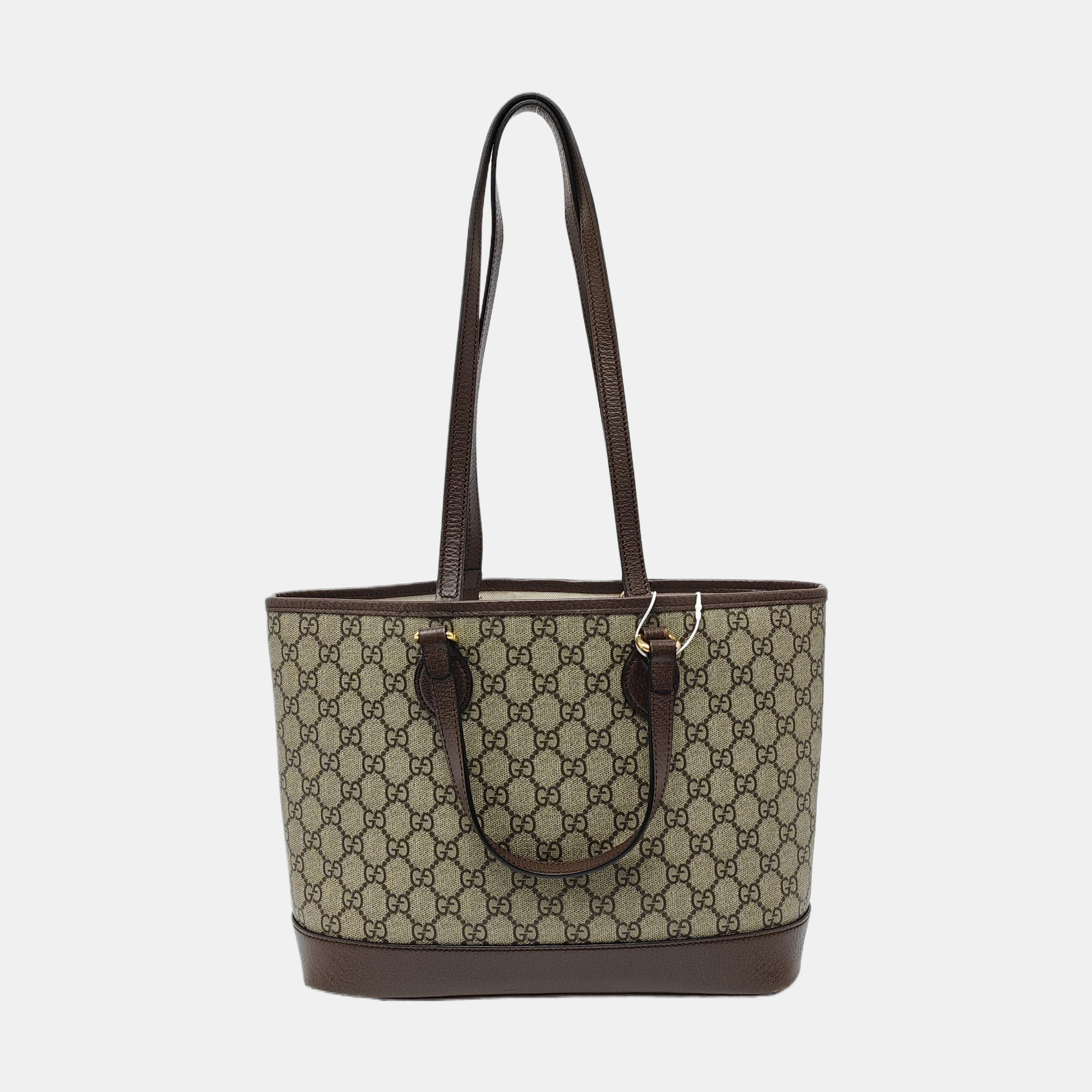 Ophidia Medium Monogram Coated Canvas Beige
