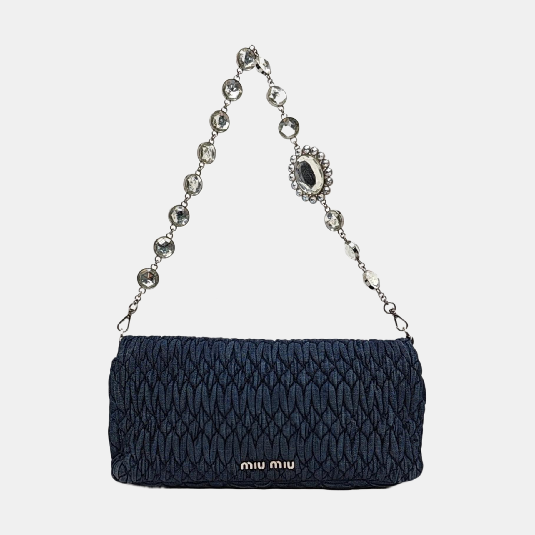 Crystal Quilted Denim Blue