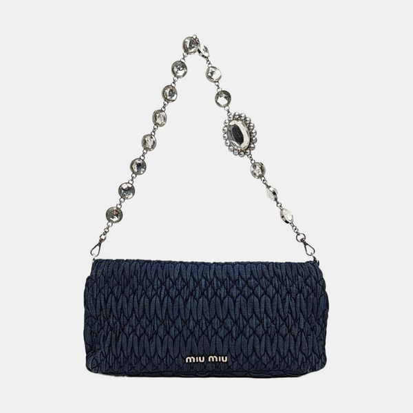 Crystal Quilted Denim Blue