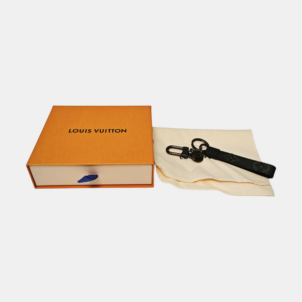 Coated Canvas Bag Charm Black