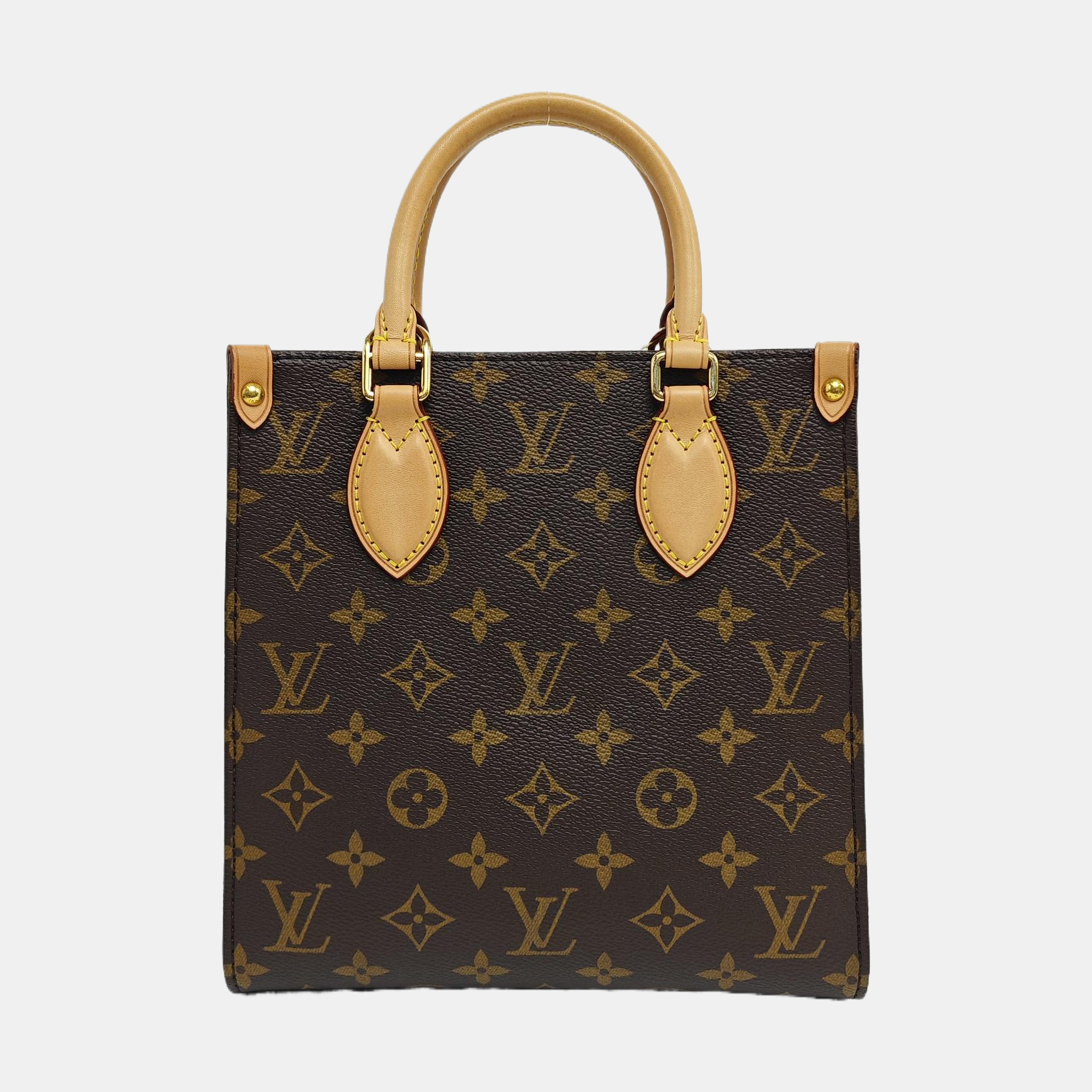 SAC PLAT BB Monogram Coated Canvas Brown
