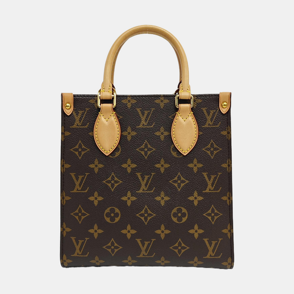SAC PLAT BB Monogram Coated Canvas Brown