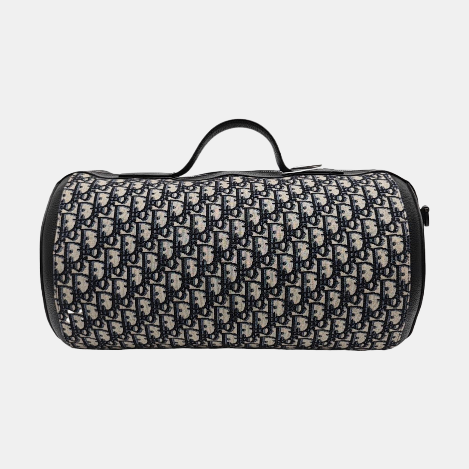 Oblique Canvas Shoulder Bag Blue