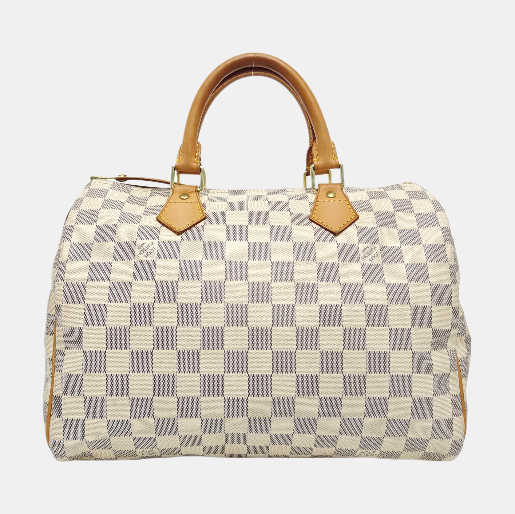 SPEEDY 30 Damier Azur Coated Canvas White