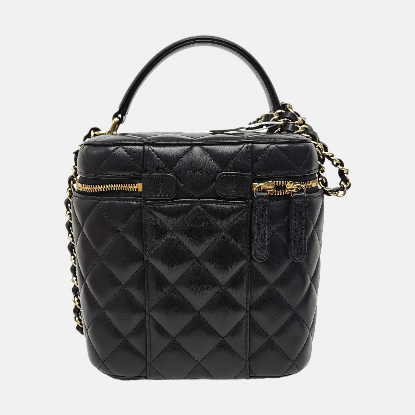 VANITY CASE Small Quilted Lambskin Black