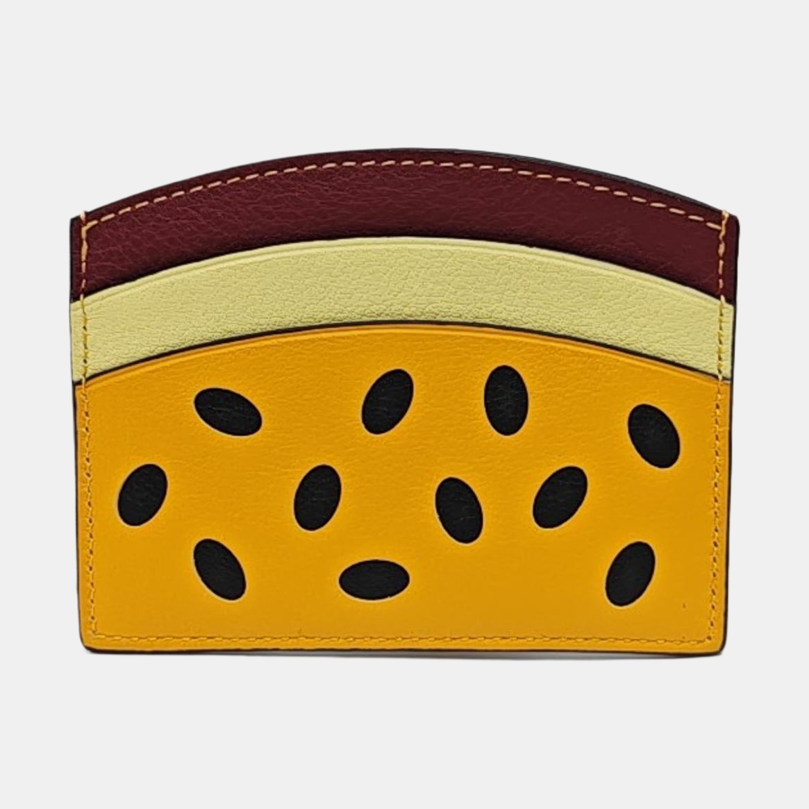 Calfskin Card Holder Yellow