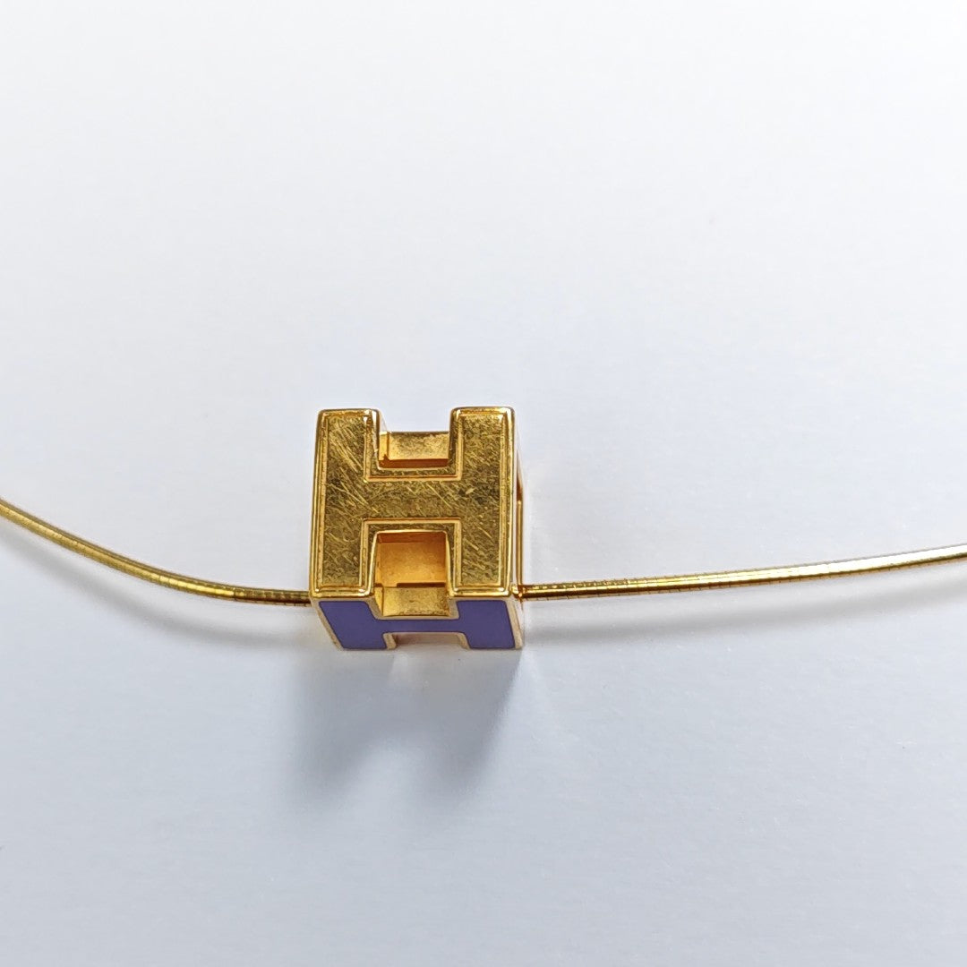 Cage D'h Metal Purple Necklace