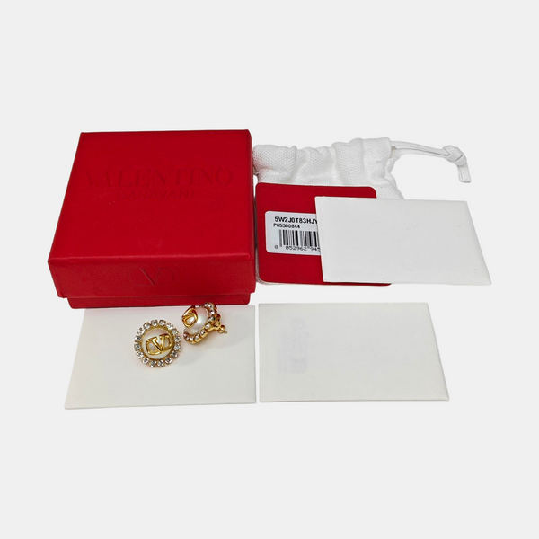 Synthetic Crystal White Stud Earrings