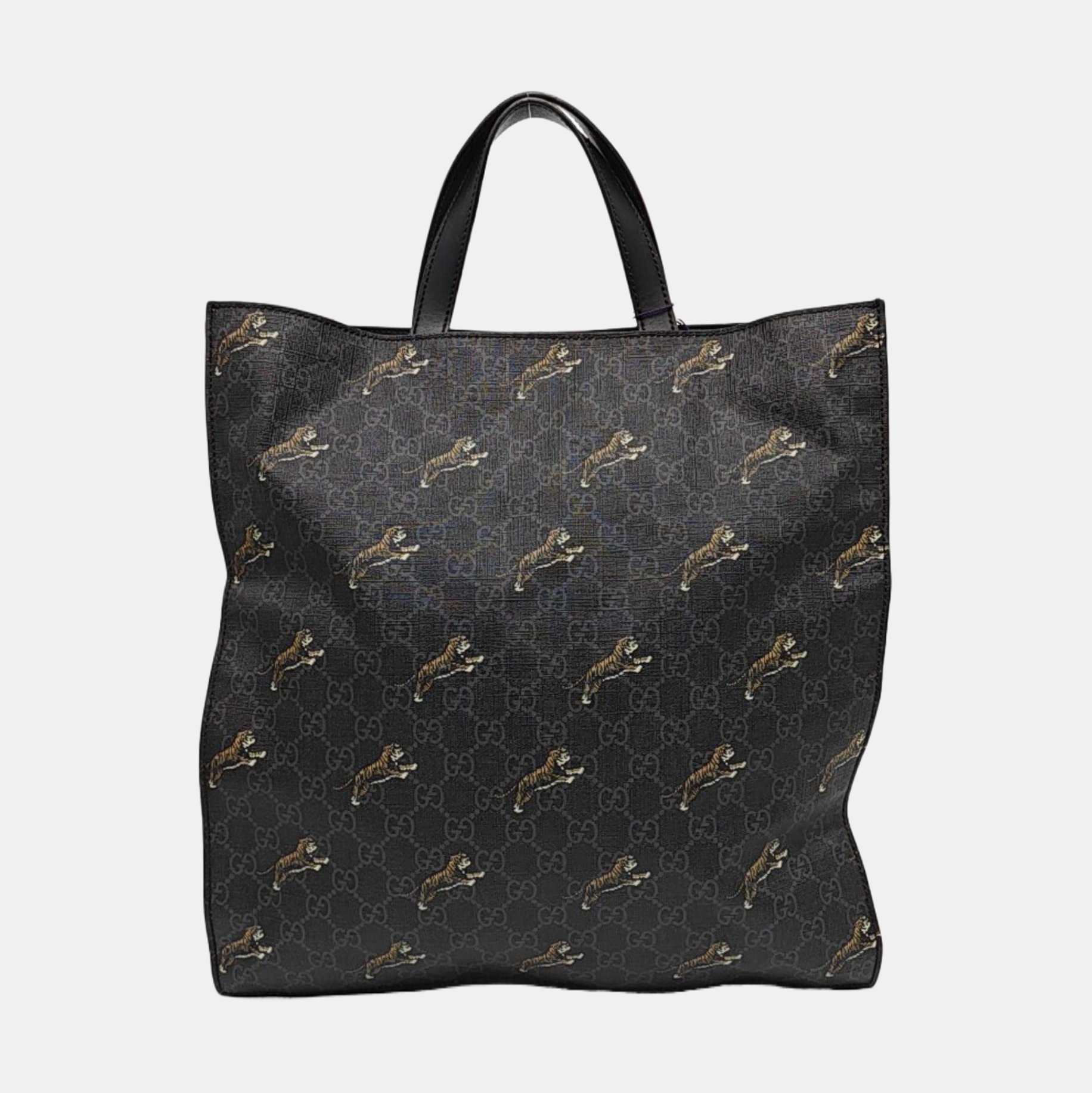 GG Supreme Monogram Coated Canvas Black