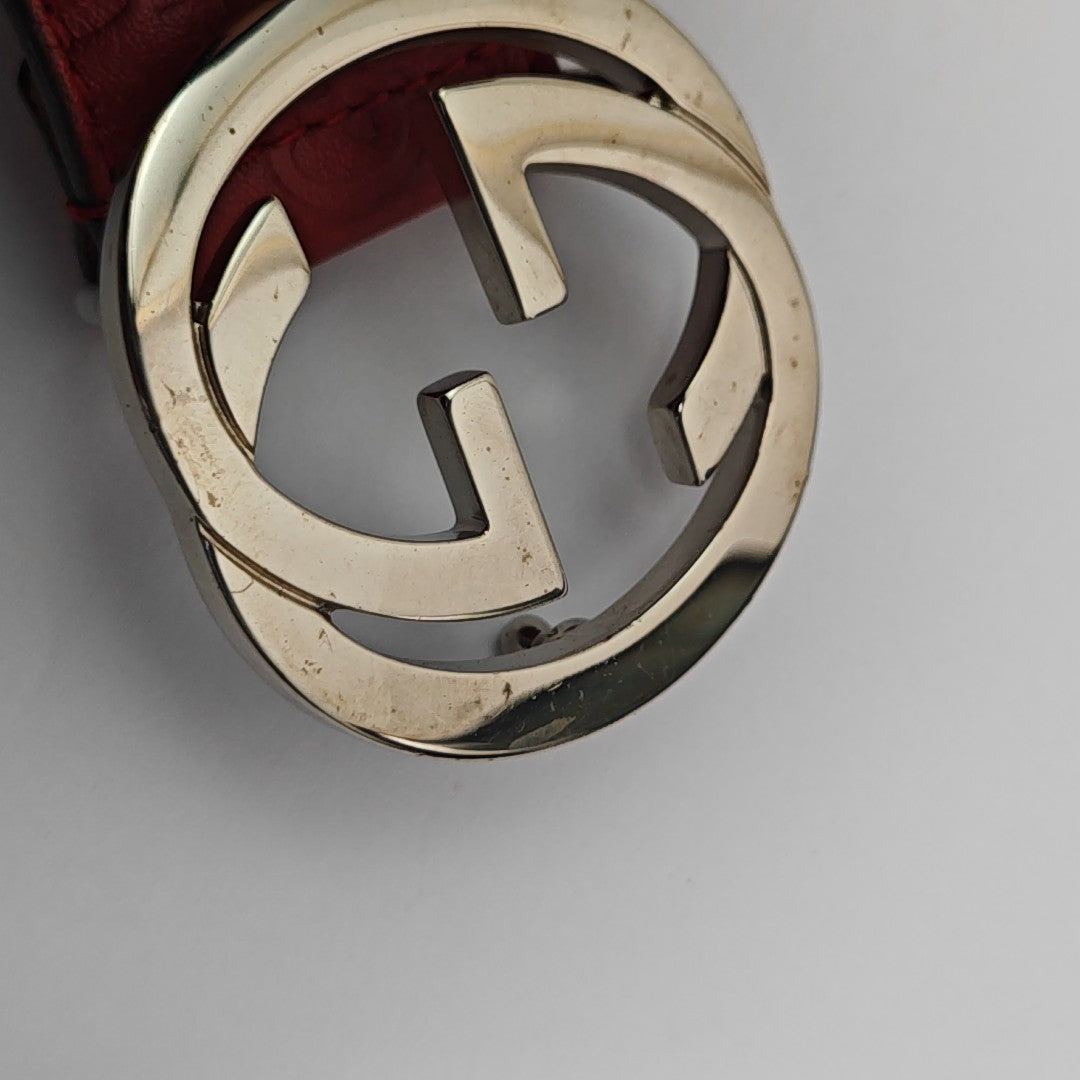 Leather Belt Red