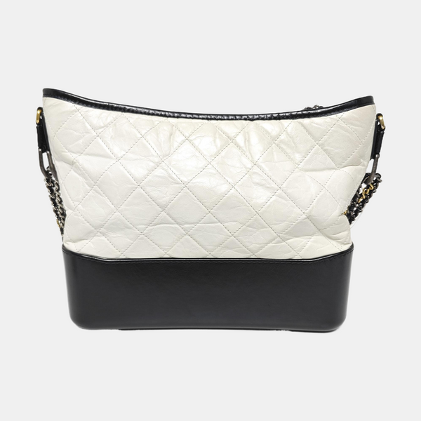 GABRIELLE Medium Quilted Calfskin White