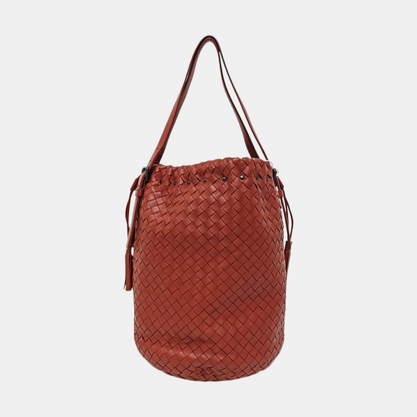 Lambskin Bucket Bag Red