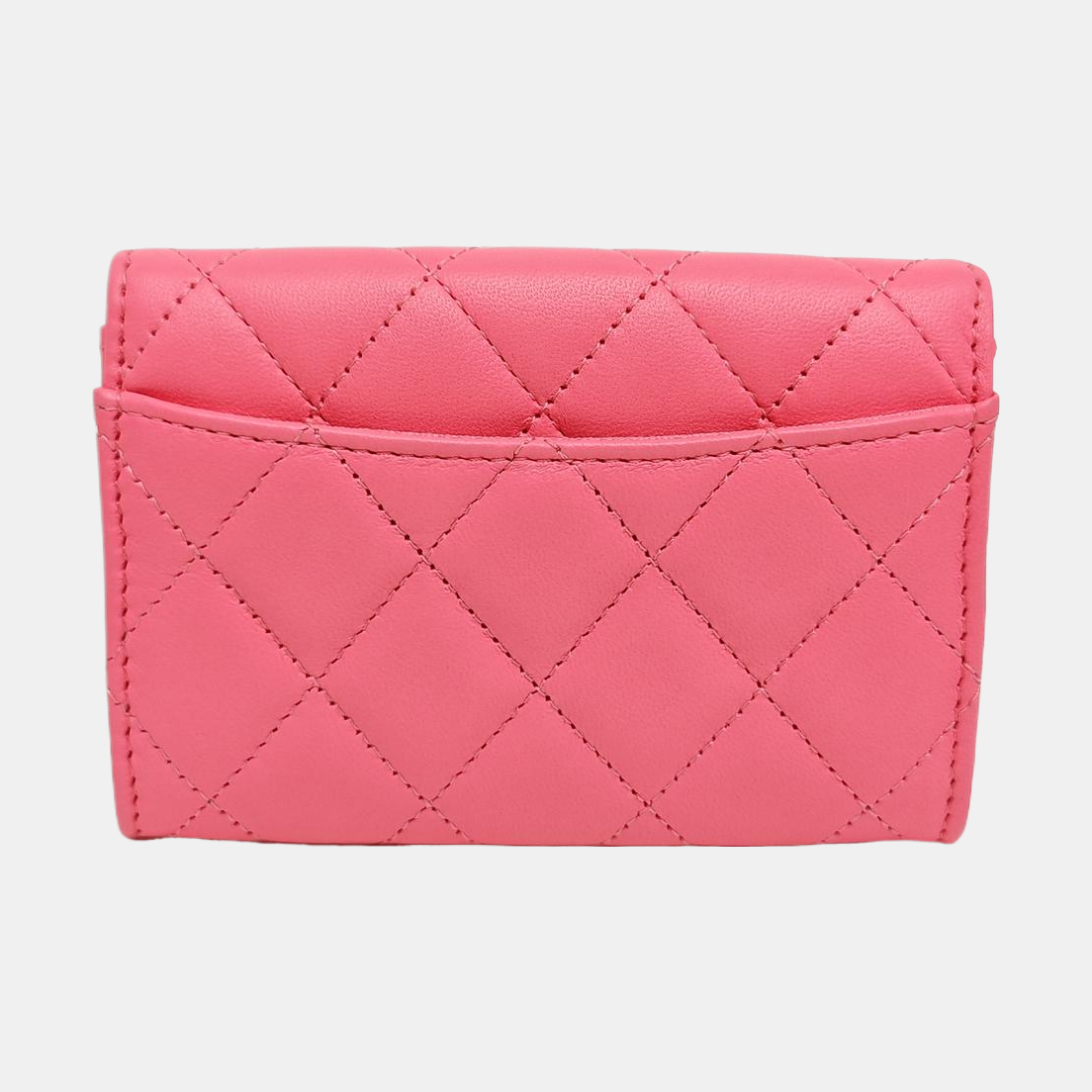 CLASSIC FLAP Quilted Lambskin Red Wallet