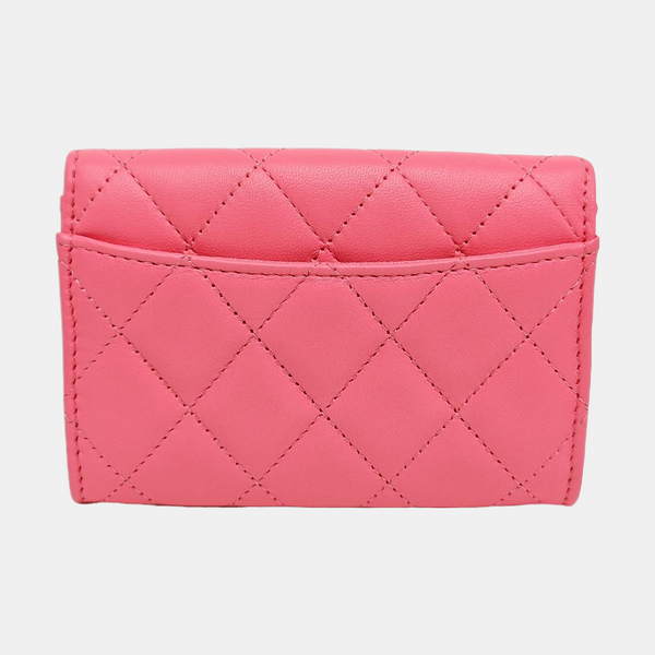 CLASSIC FLAP Quilted Lambskin Red Wallet