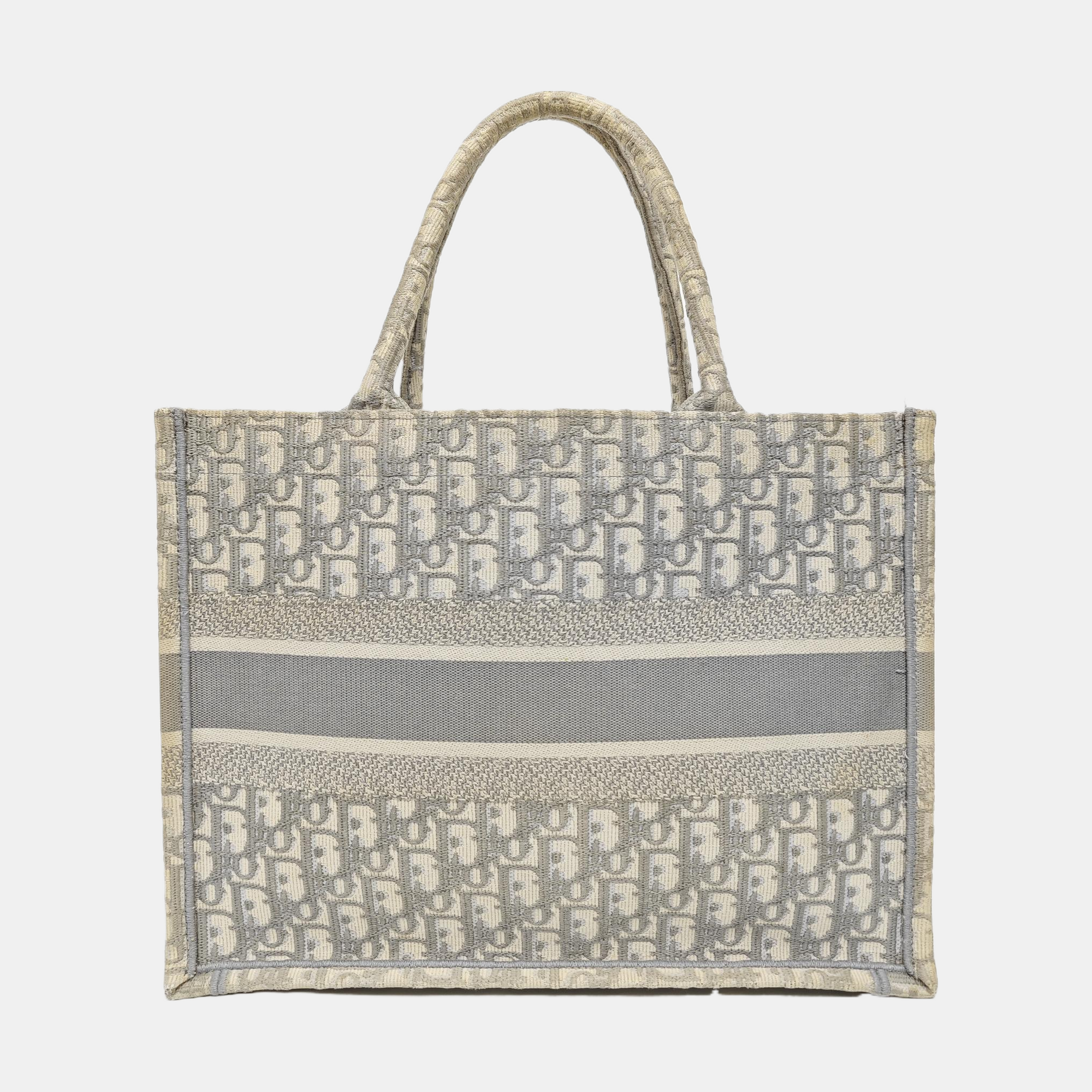 Book Tote Medium Oblique Canvas Gray