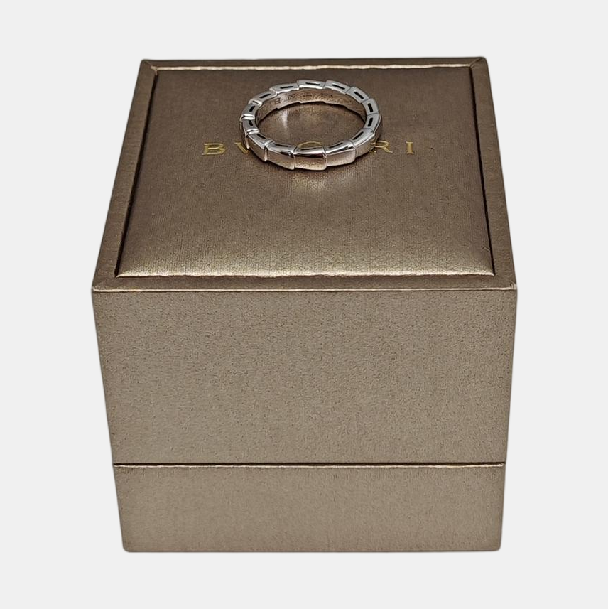 SERPENTI 18k White Gold Silver Ring EU 53