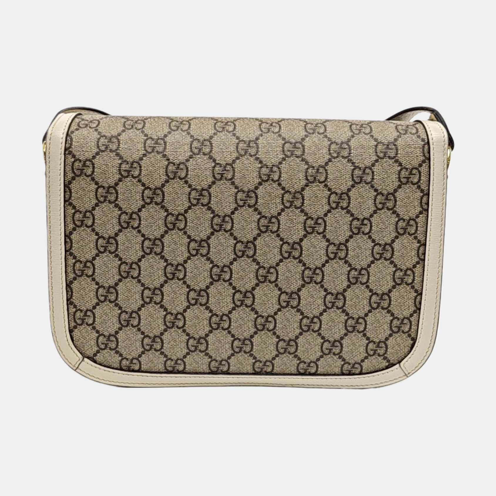 Horsebit 1955 Small Monogram Coated Canvas Beige