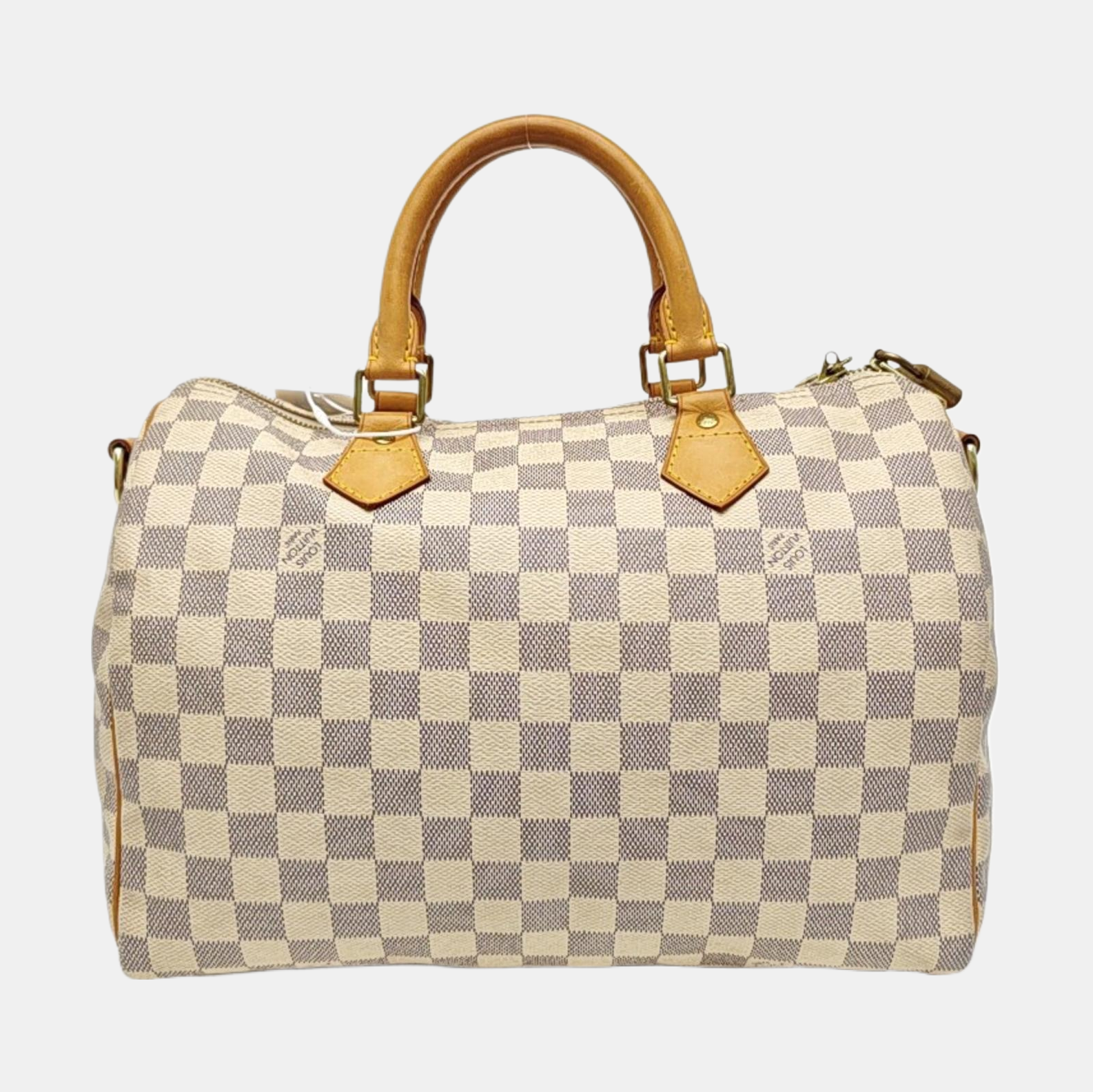 SPEEDY 30 Damier Azur Coated Canvas White
