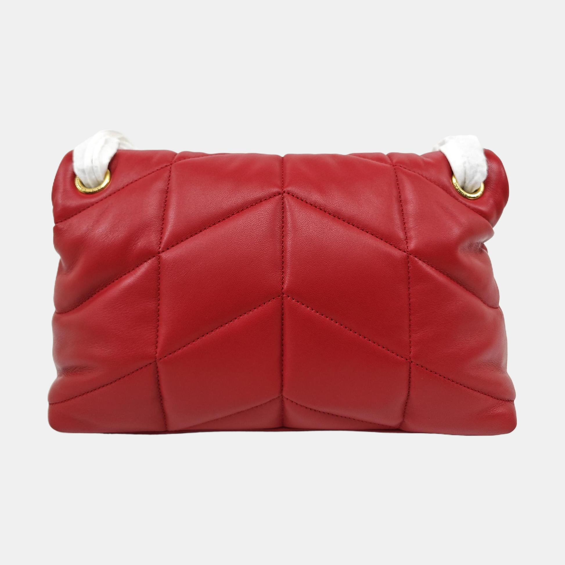 LOULOU Small Quilted Lambskin Red